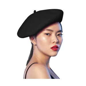Skeleteen Womens French Style Beret Costume Accessory - Black