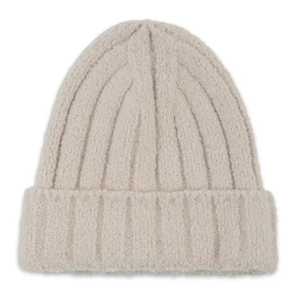 Hadley Wren Ribbed Knit Beanie - Beige