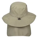 Womens Mens Wide Brim Sun Hat with Neck Flap, Lightweight Packable UPF 50+ Protection Hat